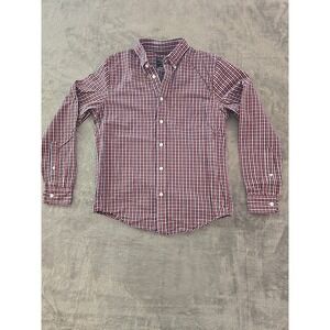 Abercrombie Fitch Men's‎ Red Plaid Button Up Shirt Long Sleeve Size Medium